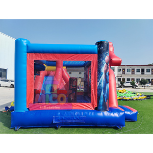 Castillo Inflable Comercial <span class=keywords><strong>de</strong></span> PVC con Tobogán y Zona <span class=keywords><strong>de</strong></span> Brincos, Fácil <span class=keywords><strong>de</strong></span> Instalar, Personalización y Diseño Gratuitos - Product Image 4