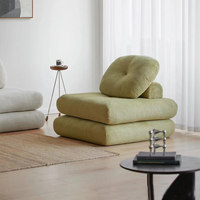 Canapé Modulable et Transformable en Tissu Côtelé pour Chambre Coréenne et Décoration Intérieure