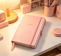 Carnet personnalisable en cuir PU couleurs Morandi, reliure cousue, couverture rigide, écologique, avec logo personnalisé, agenda