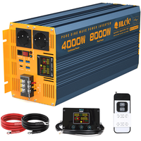 Système d'énergie solaire domestique 2000W 12V vers 110V 220V Onduleur de voiture à onde sinusoïdale pure 4000W 5000W