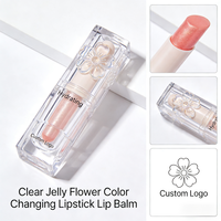 Baume à lèvres transparent hydratant effet gelée, changeant de couleur, marque privée, cosmétiques transparents, logo personnalisé, mode magique