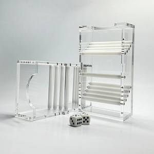 Kit de tour roulante de dés transparente détachable personnalisée tour de dés en acrylique portable pour jeu de société de bureau - Product Image 4