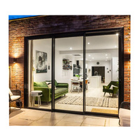 Fenêtre supérieure Miroir Porte Coulissante Verre Lowe Porte En Aluminium Dressing Porte Coulissante