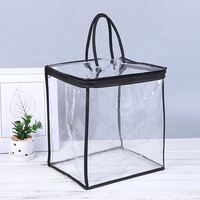 PVC Transparent Vêtements Couette Sac De Rangement Garde-Robe Des Ménages Étanche Poussière Mobile Portable Emballage Organisateur De Stockage Sacs