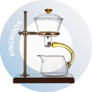 Từ Bán Tự Động Ấm Trà Phù Hợp Với Nhỏ Giọt Xoay Với Infuser Kungfu Ấm Trà Đặt Tea Maker Thủy Tinh Borosilicate Với Vàng Giá