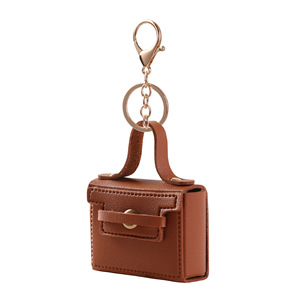 Llavero de cuero estilo <span class=keywords><strong>Instagram</strong></span>, mini bolso rectangular, creativo, minimalista, moda coreana, DIY, para auriculares - Product Image 5