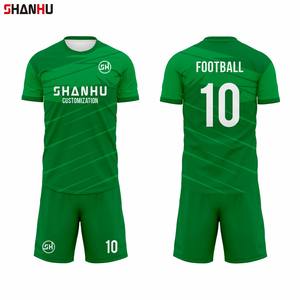 Ropa de fútbol personalizada Kits de fútbol Uniforme de fútbol para hombre Guangzhou Fútbol Impreso Número Jerseys Diseños de fútbol - Product Image 1