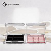 Palette de fards à paupières transparente 6g, 6 couleurs, emballage vide pour maquillage, poudre à sourcils, palette nude