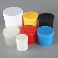 Vente en gros de 100ml 500ml 1000ml Emballage de pigments de peinture à l'encre Pot de pot en plastique Boîtes d'emballage scellées en poudre chimique Pot à large ouverture en PP