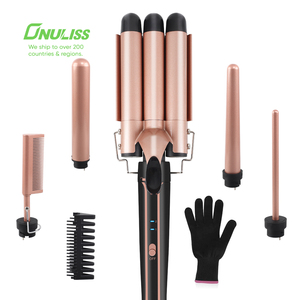Bigoudi en céramique ionique à 3 baril, <span class=keywords><strong>fer</strong></span> à friser automatique avec Triple baril pour bigoudi de cheveux, usage domestique - Product Image 4
