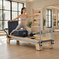 Reformadores de Pilates para Mujeres, Reformer de Pilates de Madera de Arce para Ejercicios Diarios de Moldeado Corporal en Casa
