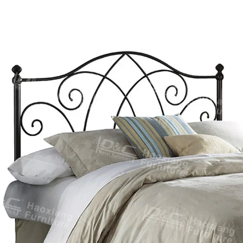 Yüksek kalite ucuz klasik tasarım metal yatak başlığı yatak başı sınır