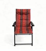 Chaises pliantes de luxe portables en fer pour le camping, le jardin, la plage, la pêche et les loisirs en extérieur, style arabe du Moyen-Orient