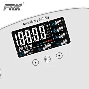 व्यक्तिगत 180kg बिजली बाथरूम डिजिटल स्मार्ट इलेक्ट्रॉनिक संतुलन बीएमआई वजन शरीर में वसा वजन पैमाने - Product Image 3