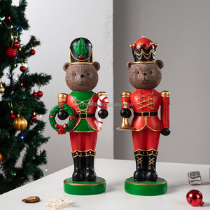 Figurine décorative de Noël personnalisée, ours batteur de tambour, royaume, figurine en résine, soldat, <span class=keywords><strong>casse</strong></span>-<span class=keywords><strong>noisette</strong></span> - Product Image 3