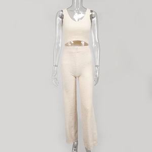 Ready to Ship Set Three Piece Suits <strong>Womens</strong> Faux Fur <strong>Fluffy</strong> Sleepwear Warm Pajamas <strong>Onesie</strong> Home Dress - Product Image 5