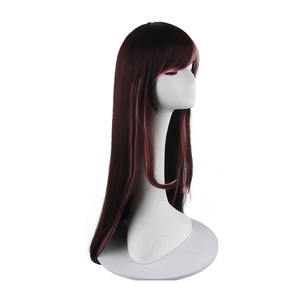 Impresionante rojo profundo Ai Chan peluca vibrante Color carmesí alta temperatura fibra sintética Cosplay peluca - Product Image 2
