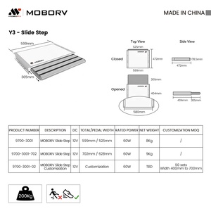 Escalón Automático para Autocaravana MOBORV, Resistente al Agua, Duradero, de Aleación de Aluminio, con un Solo Deslizamiento - Product Image 3