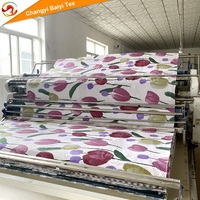 Changyi BAIYI Usine Style Africain Personnalisé Multi Taille 3D Imprimé Polyester Fleur Rideau Ensemble de Literie
