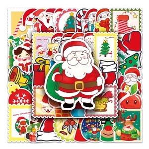 50 Pegatinas Navideñas para Teléfono, Ventana, Equipaje, Decoración, Etiquetas, Regalos de Árboles de Navidad, Venta Caliente de Fábrica - Product Image 1