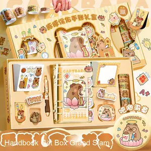 Cartone animato capibara fortunato apprendimento creativo Set <span class=keywords><strong>di</strong></span> cancelleria forniture per la <span class=keywords><strong>scuola</strong></span> sorpresa magica promozione regalo all'ingrosso <span class=keywords><strong>di</strong></span> cancelleria - Product Image 1