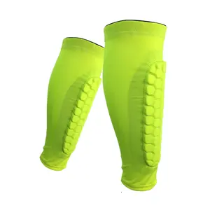 Leg Sleeve Guard High Quality Sports Football Shin Protector Honeycomb Soccer Compression Thin Calf Shin Pads