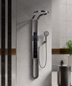 Nouvel ensemble <span class=keywords><strong>de</strong></span> <span class=keywords><strong>douche</strong></span> circulaire à dôme cascade avec écran <span class=keywords><strong>de</strong></span> <span class=keywords><strong>douche</strong></span> à affichage numérique en laiton - Product Image 6