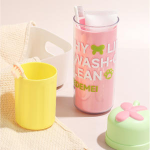 Étui de rangement portable Tedemei pour brosse à dents et gobelet de bain de bouche avec couvercle pour les soins bucco-dentaires en déplacement - Product Image 2