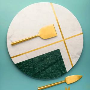 Tablas de Cortar de Mármol Hechas a Mano para Utensilios de Cocina, Nuevo Diseño, Tablas de Cortar de Mármol Blanco y Madera - Product Image 1