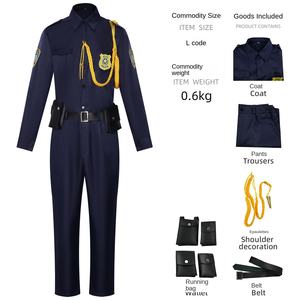 주토피아 할로윈 의상: 새로운 토끼 여우 장교 닉 남성 성인 전체 의상 세트 - Product Image 6