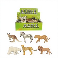 Jouets d'animaux sauvages en plastique, léopard et lion, animaux de la jungle