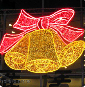 Chuông Giáng Sinh ngoài trời chống nước IP65 có thể tùy chỉnh Toprex, kích thước lớn, họa tiết dây thừng, đèn <span class=keywords><strong>LED</strong></span>, chuông leng keng - Product Image 3