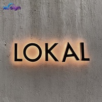 Enseigne lumineuse personnalisée haut de gamme avec logo rétroéclairé pour entreprise et domicile, lettres en métal 3D éclairées par LED IP65, compatible Homekit, pour montage mural