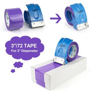 Ruban adhésif violet BOMEI avec adhésif acrylique, 3 x 110 yards, épaisseur de 2,4 mil, 6 rouleaux de recharge pour l'expédition et le déménagement - Product Image 5