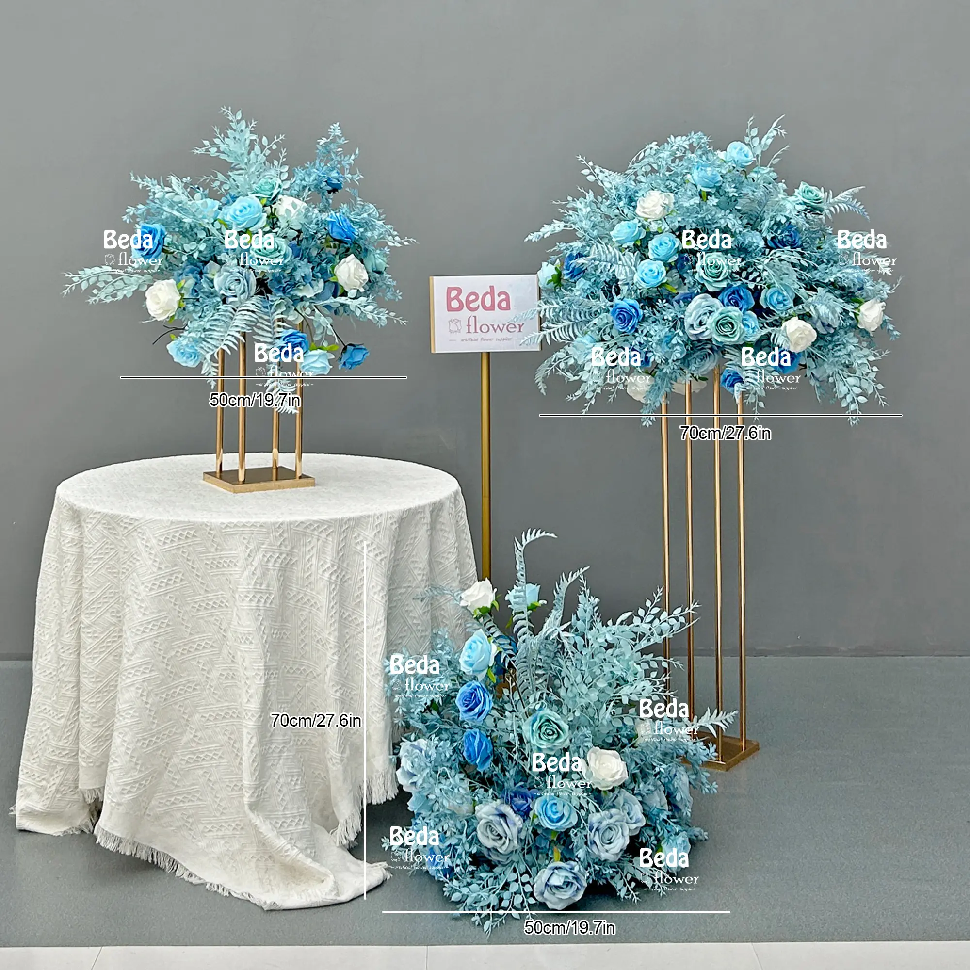 Beda High Quality Artificial Flowers Wedding Centerpieces   Table Decorations Floor Flower Arrangement   Runner Parties Events