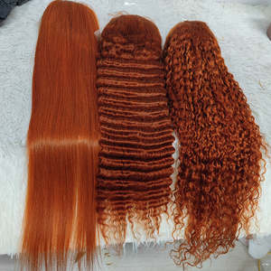 Letsfly 10A Pelucas de Cabello Humano Color Jengibre con Frente de Encaje, Peluca de Color 13x4 para Mujeres Negras, Peluca de Cabello Humano 100% Ondulado Profundo al por Mayor - Product Image 4