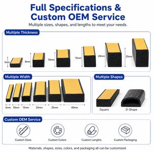 <span class=keywords><strong>Bande</strong></span> d'étanchéité en caoutchouc EPDM à prix d'usine avec support en maille de fibre, auto-adhésive, en rouleau, pour isolation contre les intempéries - Product Image 4