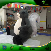 Grand jouet en peluche gonflable 60 cm, personnages d'animaux, écureuil, style Hongyi