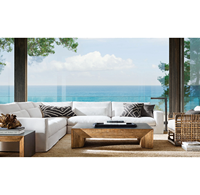 Meubles de salon modernes en forme de L canapé modulable de luxe haut de gamme pour villa et hôtel