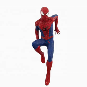 Vendita calda di alta qualità di grandi dimensioni in fibra di vetro resina Spiderman sulla parete statua scultura - Product Image 1
