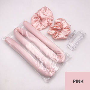 Beauty Ins Luxury 100% Pure Mulberry Silk Hair Sticks Cinta de rodillo de pelo flexible con Scrunchie Venta caliente Rizador de pelo sin calor - Product Image 5