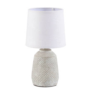 होटल एलईडी इनडोर प्रकाश रात्रिस्तंभ दीपक ग्रे सिरेमिक कार्यालय बेडसाइड टेबल लैंप में स्टॉक - Product Image 6