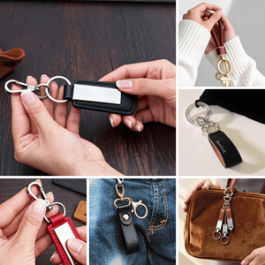 PERSONALIZED GIFT, <strong>Leather</strong> KEYCHAIN, Coordinates <strong>Key</strong> <strong>Chain</strong> Gift For Birthday Keyfob - Product Image 6