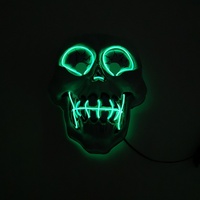 Masque de singe lumineux en PVC EL qui brille dans le noir, best-seller transfrontalier pour Pâques, Halloween, carnaval et spectacles sur scène
