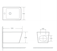 Vente directe des fabricants de toilettes bidet de luxe à prix raisonnable toilettes murales en céramique pour salle de bain