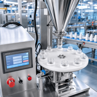 Machine de remplissage rotative à vis sans fin pour poudres, ligne d'emballage automatique pour café, épices, farine, assaisonnements, aliments en poudre, bouteilles, bocaux et boîtes