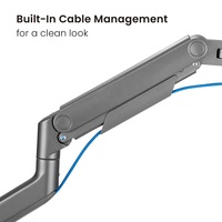 Bras de moniteur à ressort économique robuste LDT74-C012 17-49 pouces 20 kg, support de montage VESA ultra-large, support de moniteur unique