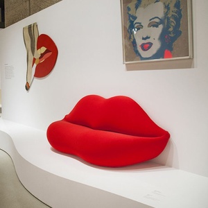 Moderno minimalista rojo y rosa labios terciopelo tres personas sofá creativo diseñador muebles hechos de tela de alta calidad - Product Image 5