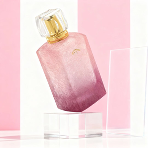 ขวดน้ำหอมแก้วทรงสี่เหลี่ยม 50 มล. ดีไซน์ใหม่ ลายแตกไล่เฉดสีแบบกำหนดเอง สีชมพูใสระดับไฮเอนด์ พร้อมหัวปั๊มแบบ Crimp Seal - Product Image 5
