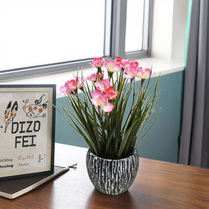 <span class=keywords><strong>Buisson</strong></span> de fleurs artificielles fait à la main pour décor de tombe de cimetière funéraire petit Arrangement de table de mariage fournitures vente chaude - Product Image 1